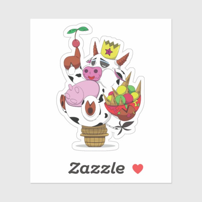 Adesivo Dairy Quuen (Folha)