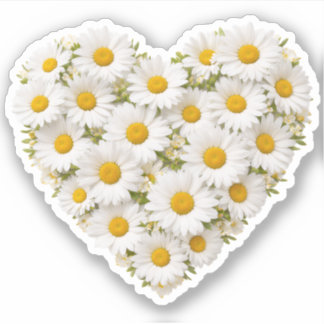 Adesivo Daisy Heart April Birth Flower