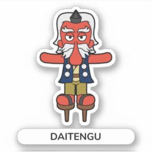 Adesivo Daitengu, guerreiro das montanhas japonês