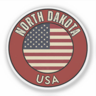 Adesivo Dakota do Norte Estados Unidos da América