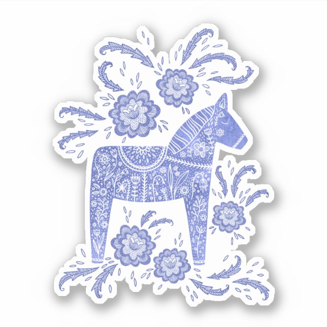 Adesivo Dala Horse Blue (Frente)