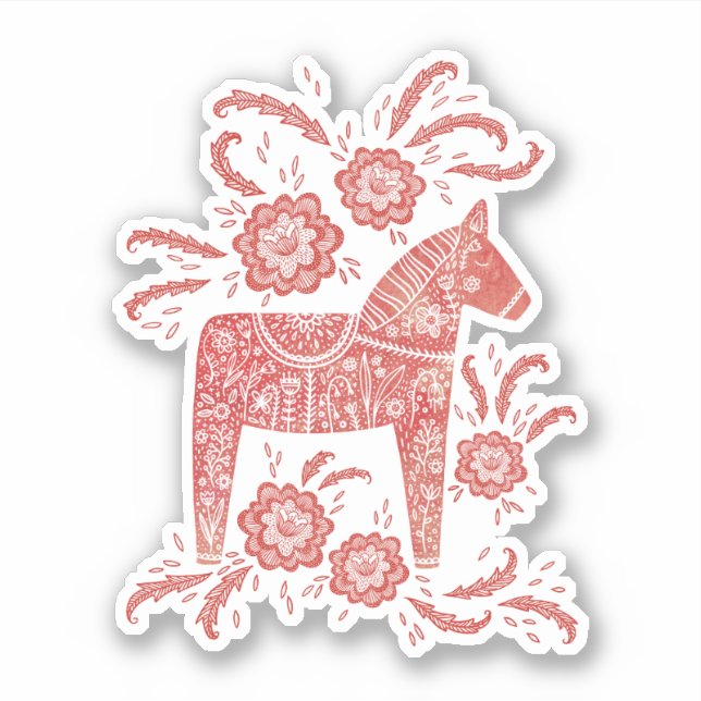 Adesivo Dala Horse Red Sticker (Frente)
