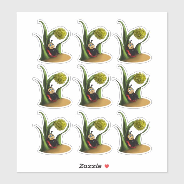 Adesivo Damybugs e Dandelions (Folha)