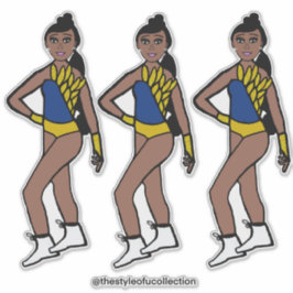 Adesivo Dançarina Blue Dourado nº 1