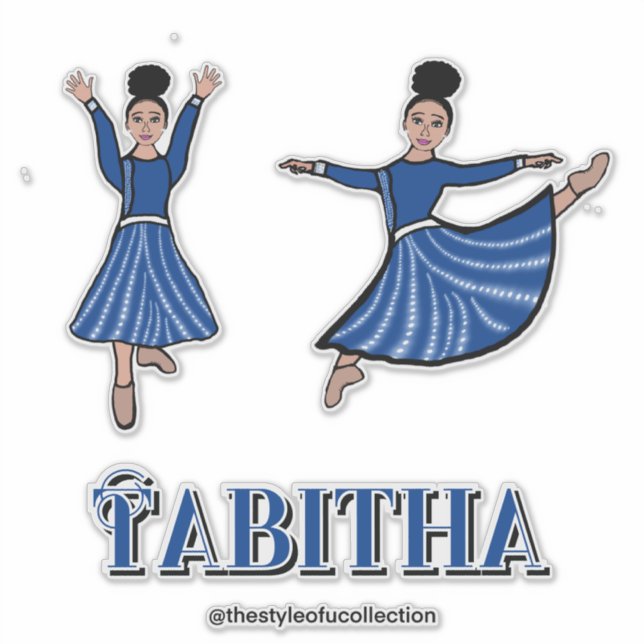 Adesivo Dançarina de Diamante Azul #2 (Frente)