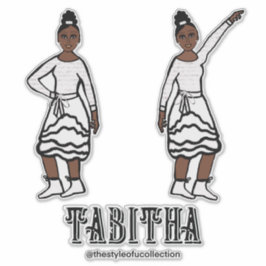 Adesivo Dançarina de Prata Branca nº 1