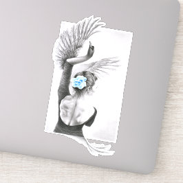 Adesivo Dançarina de Swan Balé Elegante Arte surreal