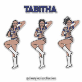 Adesivo Dançarina de Tigre Azul nº 1