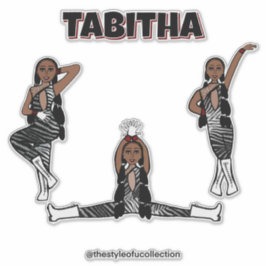 Adesivo Dançarina de Zebra Vermelha #3