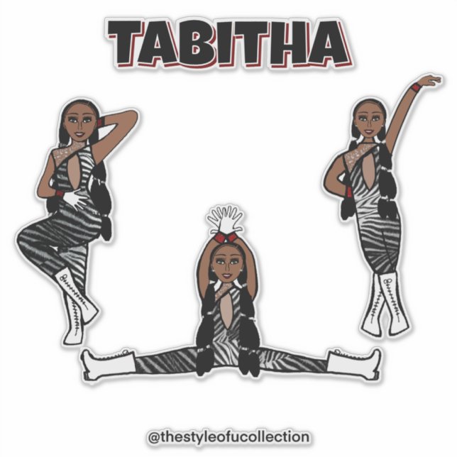 Adesivo Dançarina de Zebra Vermelha #3 (Frente)