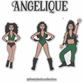 Adesivo Dançarina Verde Negra #2