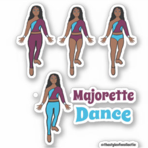Adesivo Dançarino de Mudança Rápida Stickers Borgonha