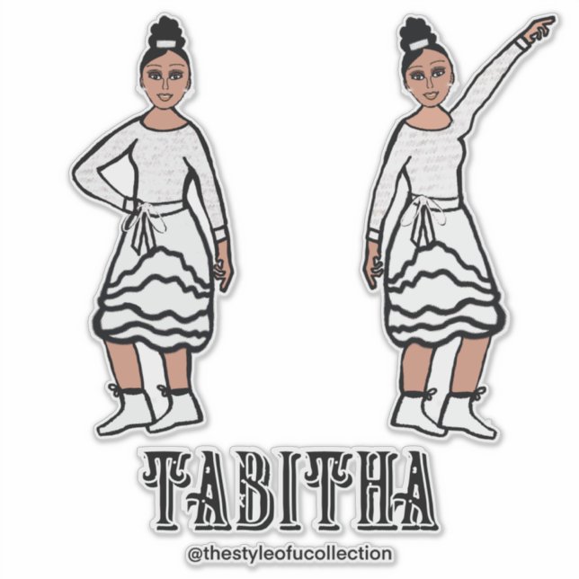 Adesivo Dançarino Prateado Branco nº 2 (Frente)