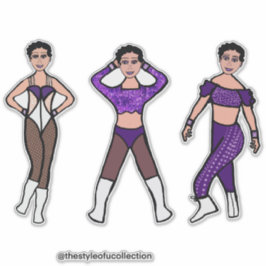 Adesivo Dançarino Roxo 2 com três estilhaços