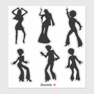 Adesivo Dançarinos Disco Silhouettes Sticker