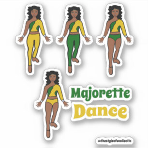 Adesivo Dancer de mudança rápida Stickers Verde Amarelo