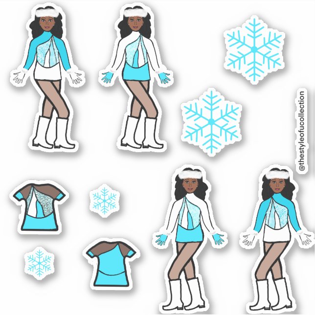 Adesivo Dancer Natal Aqua Sticker (Frente)