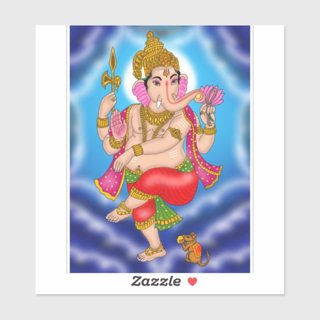 Adesivo Dancing Ganesha Sticker  (Folha)