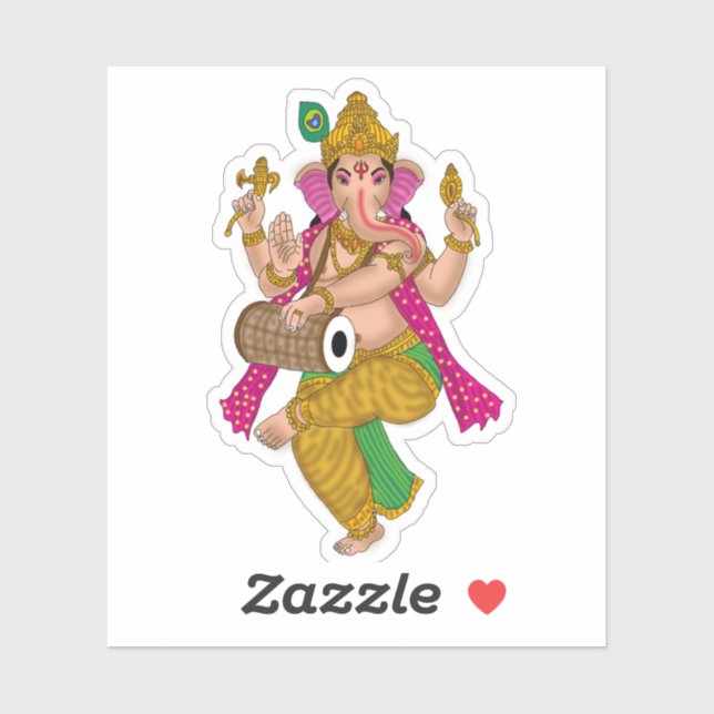 Adesivo Dancing Ganesha Sticker (Folha)
