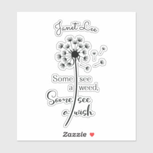 Adesivo Dandelion Deseja Um Vinheta De Vinilo De Corte Per