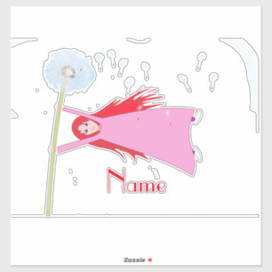 Adesivo Dandelion Girl Thunder_Cove de cabelos vermelhos
