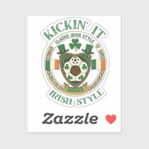Adesivo Dando um Chute ao Estilo Irlandês