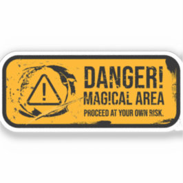 Adesivo Danger Sinal de Grunge Meteorizado por Área Magica