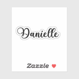 Adesivo Danielle Name - Caligrafia manuscrita