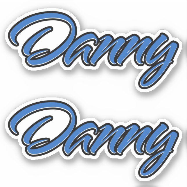 Adesivo Danny Name blue Aufkleber Sticker Stickerset (Frente)