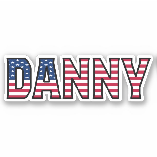Adesivo Danny Name Vorname USA Sticker Stickerset (Frente)