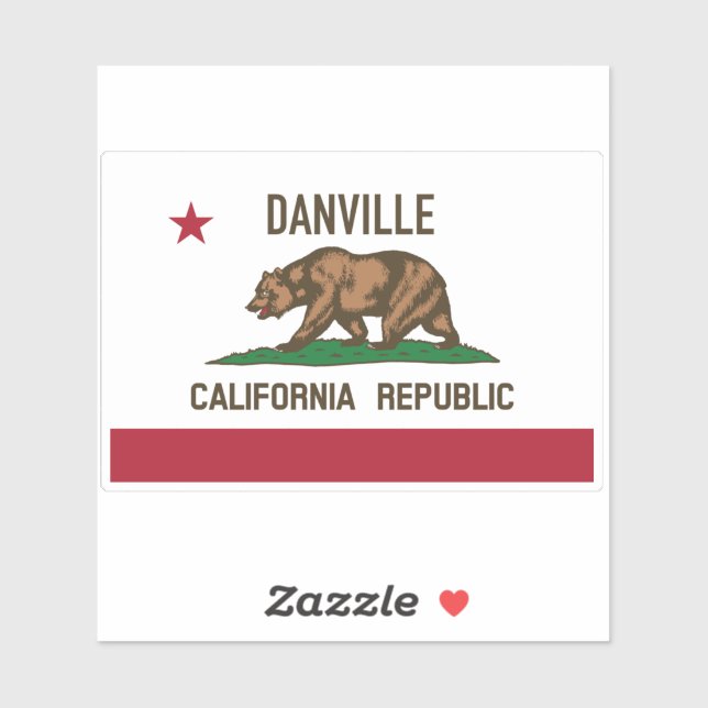 Adesivo Danville California (Folha)