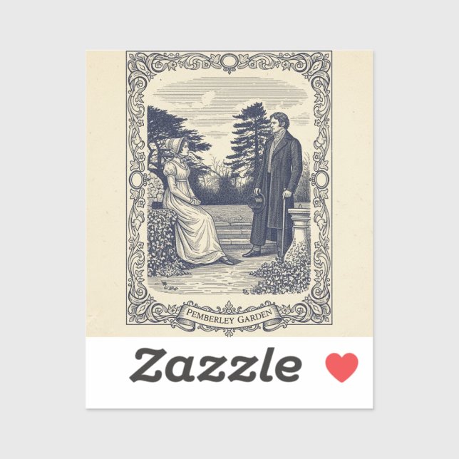 Adesivo Darcy & Elizabeth scene (Folha)