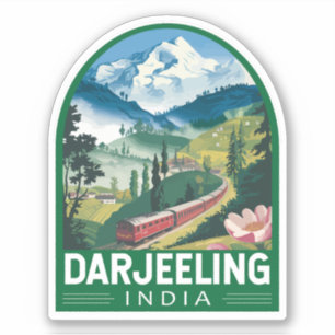 Adesivo Darjeeling India Viagem Art Emblem