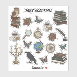Adesivo Dark Academia Bullet Journal 