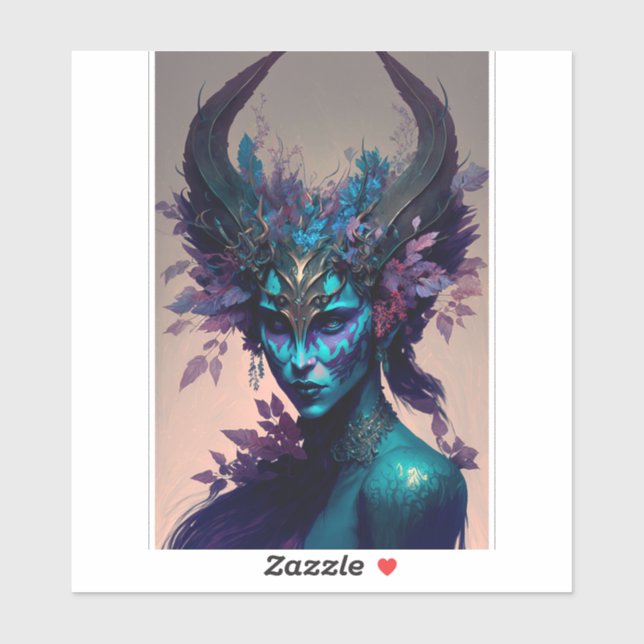 Adesivo Dark Elf Fantasy Art (Folha)