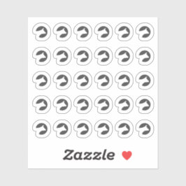 Adesivo Dark Grey Beef Wedding Place Cards Meal Choice