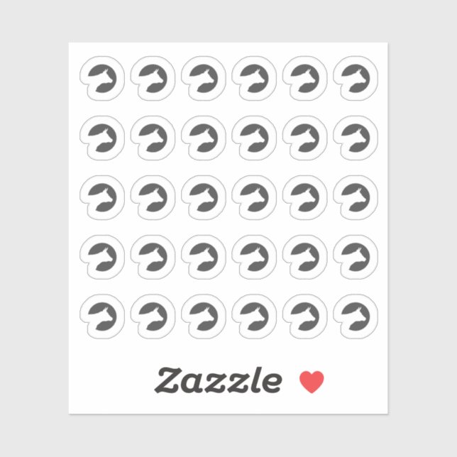 Adesivo Dark Grey Beef Wedding Place Cards Meal Choice  (Folha)