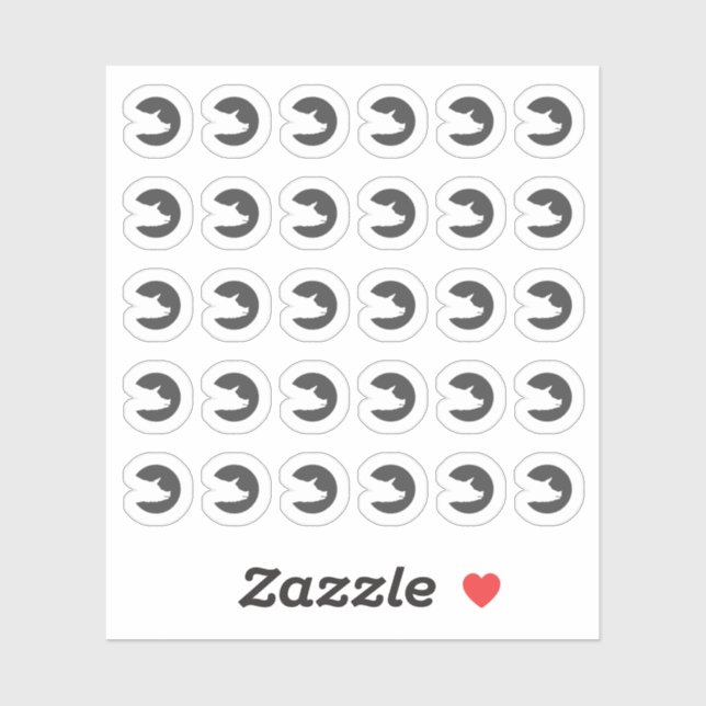 Adesivo Dark Grey Pork Wedding Guests Meal Choice (Folha)