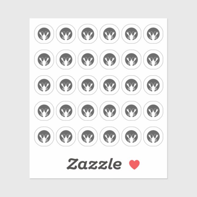 Adesivo Dark Grey Seafood Wedding Place Meal Choice  (Folha)