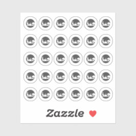 Adesivo Dark Grey Vegetarian Wedding Place Meal Choice