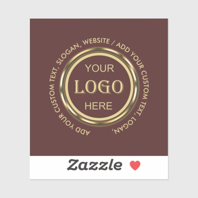 Adesivo Dark-red gold design,Logo or Photo in gold circle, (Folha)