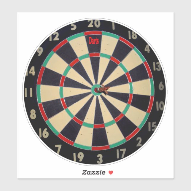 Adesivo Dartboard Com Dart, (Folha)