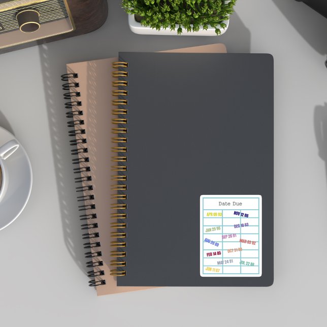 Adesivo Data de Vencimento da Biblioteca Livro do Cartão (Criador carregado)