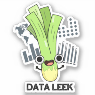 Adesivo Data Leek Funny Computer Veggie Pun