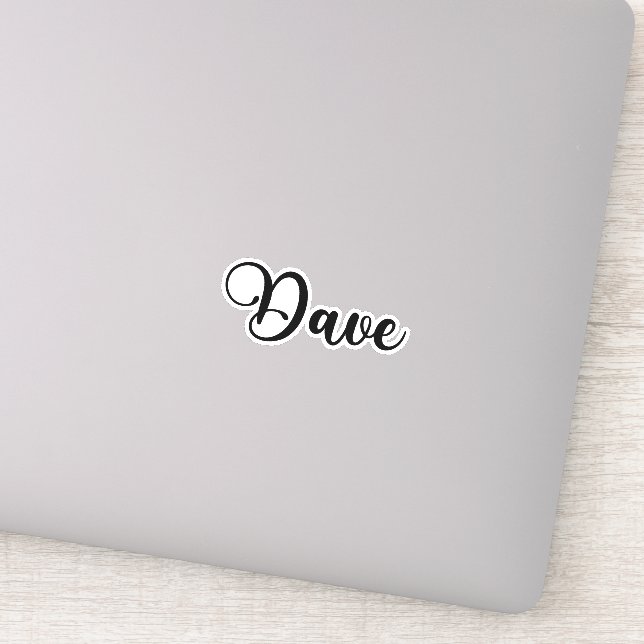 Adesivo Dave Name - Caligrafia manuscrita (Detalhe)