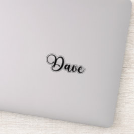 Adesivo Dave Name - Caligrafia manuscrita