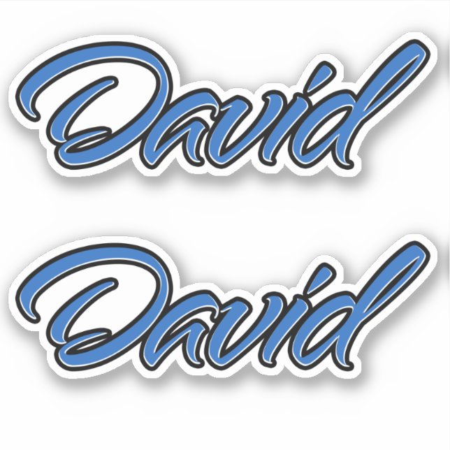 Adesivo David Name blue Aufkleber Sticker Stickerset (Frente)