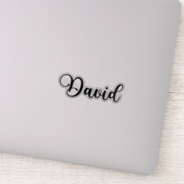 Adesivo David Name - Caligrafia manuscrita