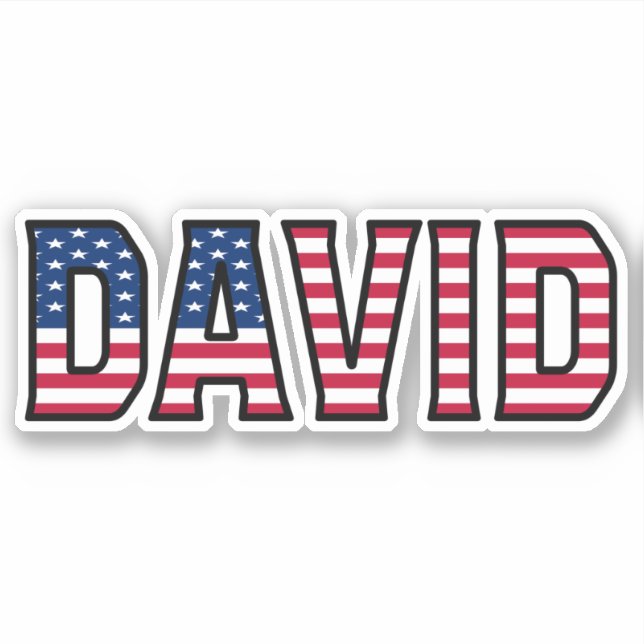 Adesivo David Name Vorname USA Sticker Stickerset (Frente)