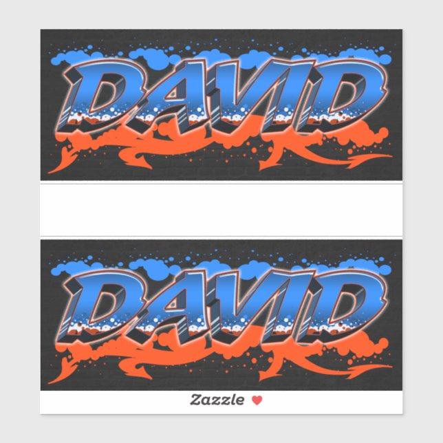 Adesivo David Vorname Name Graffiti Aufkleber Sticker (Folha)